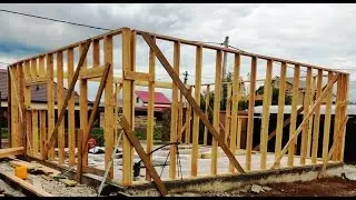 Гараж барнхаус 4 серия - Возводим стены #4 #барнхаус