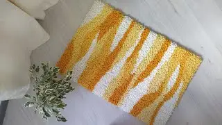 The softest and fluffiest rug. Rug made from Alize puffy fine yarn \ ombre batik