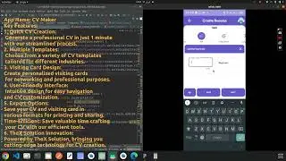 Project CV Maker in Android Studio