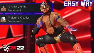 WWE 2K22 - CANNONBALL!/Getting Creative (Trophy/Achievement) | Easy Way