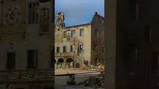 War damaged building in Heilbronn, Germany in 1945 - Restored Footage