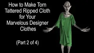 Marvelous Designer 5 Tutorial Part 2: Making Torn Tattered Ripped Clothes MD5 & Photoshop Texturing