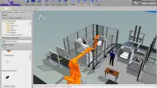 Machine Tending simulation component library from Visual Components