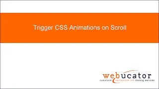 Trigger CSS Animations on Scroll