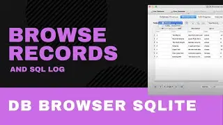 Browsing records and SQL log - DB Browser for SQLite - part 5