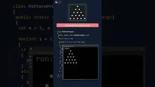 Pyramid pattern program in Java using one loop. #shorts #patternshorts #javaprogramming