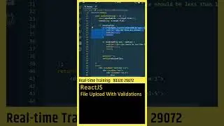ReactJS Tutorial (File Upload With Validations) Web Development, Frontend, ReactJS in Telugu #shorts