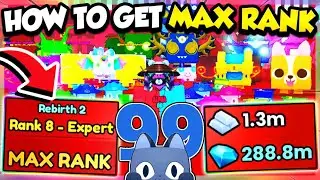 HOW TO GET *MAX RANK* FAST in PET SIMULATOR 99!! (Roblox)