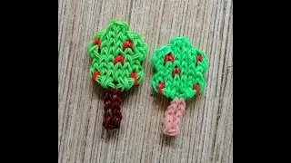 Дерево фреска из резинок на станке Rainbow Loom/ Tree from rubber bands