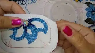 Two needle Flat stitch beading [filling in] #1
