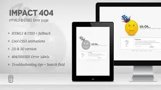 Impact 404 - HTML5 & CSS3 Error page | Themeforest Website Templates and Themes