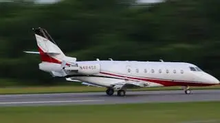 Gulfstream G200 Landing at Hickory Regional Airport  (5-23-18)