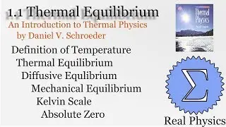 1.1 Thermal Equilibrium (Thermal Physics) (Schroeder)