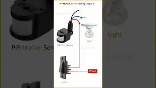 PIR motion sensor wiring diagram 