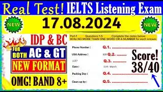 IELTS LISTENING PRACTICE TEST 2024 WITH ANSWERS | 17.08.2024