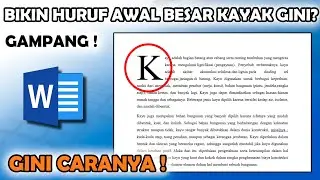 CARA MEMBUAT HURUF AWAL BESAR PADA PARAGRAF DI MICROSOFT WORD (DROP CAP)