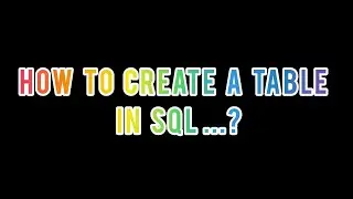 Creating a Table In SQL || How To Create a Table In Oracle Live Sql #sql #dbms #codewithprem04