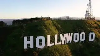 Flying a Drone Through the Hollywood Sign 4K 60fps