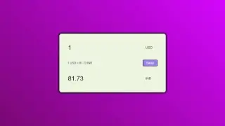 Currency Converter using HTML, CSS & JAVASCRIPT with exchange rate API included.