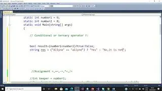 C# ternary Operator