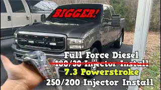 Installing 250/200 Full Force Injectors in my 7.3 Powerstroke - Will it tow 10,000 Pounds!? EGTS!?