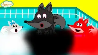 The Fox Family and Friends | Rainbow Waterpool swimming | Cartoon for kids new funny season 