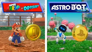Astro Bot VS Super Mario Odyssey | Physics, Animations, Interaction & Details Comparison