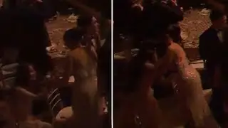 Pokimane gave Tinakitten a Kiss after she knelt down to give her a Rose