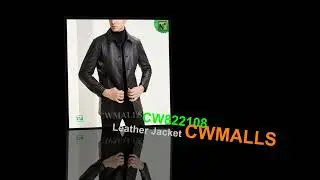 CWMALLS® Custom Black Lambskin Leather Car Coat CW822108