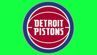 Detroit Pistons Green Screen Logo Loop Chroma Animation
