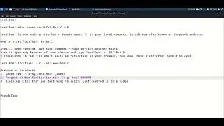 How to start localhost on Kali