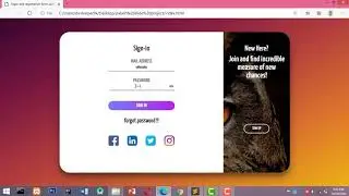 Created sign-in and sign-up form, with the help of HTML5, CSS3 JavaScript
