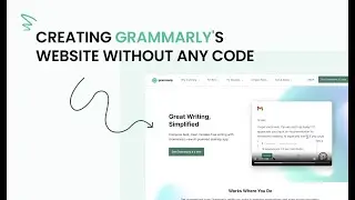 Creating Grammarly's Website from scratch without any code using Dorik