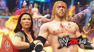 WWE 2K14 30 Years Of Wrestlemania Mode - Ruthless Aggression Part 3 - EDGE VS FOLEY! FLAMING TABLE!!
