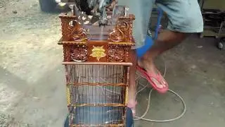 Sangkar ukir asli dari jepara  - proses finishing
