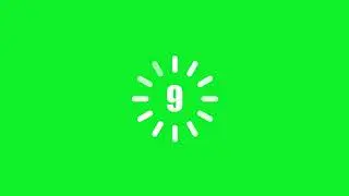 Countdown 10 Seconds, Green Screen