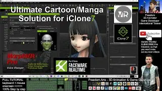 Ultimate Solution of Vroid Studio/Mobile to iClone, with full facial, skeleton, faceware profile