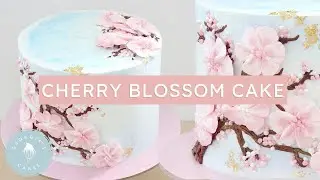 Cherry Blossom Cake with Hand Piped Buttercream Flowers! | Georgia's Cakes