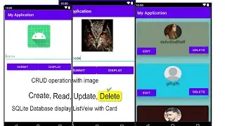 Android Studio CRUD operation | #4 | delete SQLite data into database with image