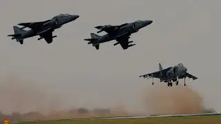 AV-8B Harrier Last Flight of All Time - Flybys, Touch n Gos, Water Salute, Engine Shutdown