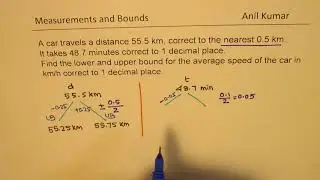 How to calculate Upper and Lower Bound of Speed