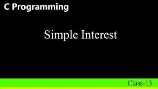 Simple interest in c programming