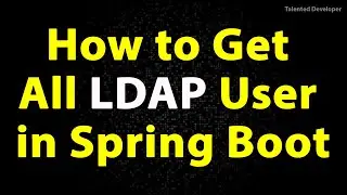 How to Get All LDAP User in Spring Boot