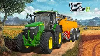 Spreading Animal Fertiliser with New John Deere - Farming Simulator 18