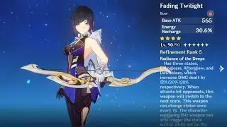YELAN C0 / R5 FADING TWILIGHT | ABYSS 12 F2P DAMAGE (Without Xingqiu/Visible Damage) Genshin Impact