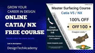 Free Design course | Free CATIA SURFACING COURCE | FREE NX master surfacing course | for automobile