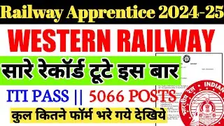 Railway Apprentice 2024-25 | Western Railway Apprentice सारे रिकॉर्ड टूटे, कुल कितने फॉर्म भरे गए ?