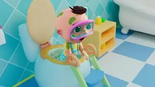 No pongas juguetes en el inodoro | Normas de baño para niños | Baby Berry - Español