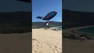 Action of a crazy kid! 🤯😱 Flying with a Wing!