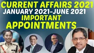 Current Affairs 2021 | Appointments 2021